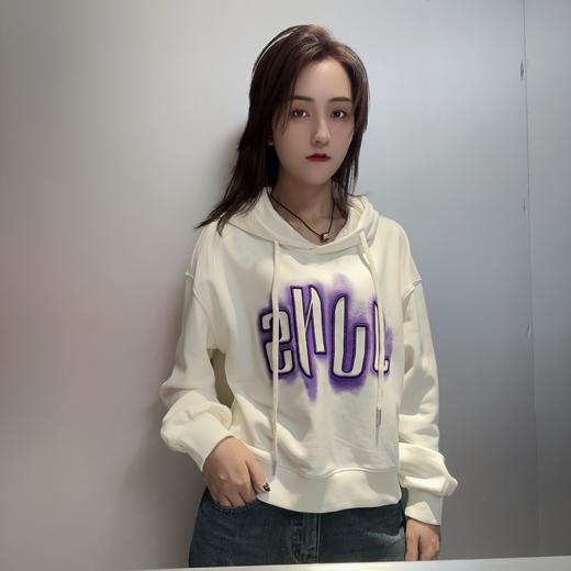 MZ连帽抽绳胸前印字长袖卫衣41020（红白） 冬季 944030050321 商品图0