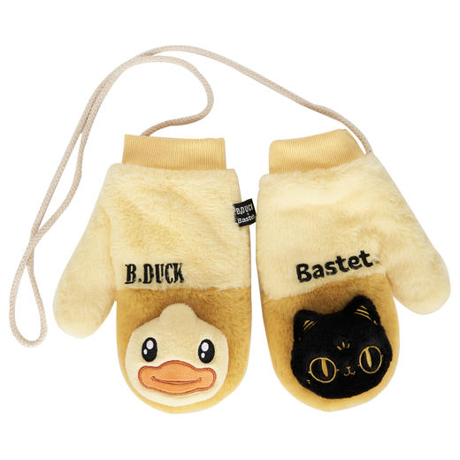 大英博物馆Bastet X B.Duck小黄鸭系列公仔毛绒保暖手套 商品图4