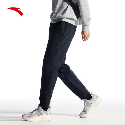安踏（ANTA）加绒卫裤男秋冬新款针织运动长裤束脚休闲运动裤子152447325N 商品图0