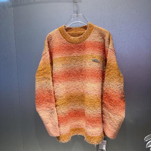 N圆领彩虹条长袖套头毛织41010（黑） 冬季 944010120321 商品图3