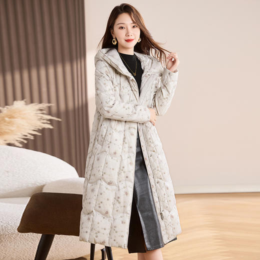 QS-52492799秋冬新中式盘扣羽绒外套显瘦中长款加厚白鸭羽绒服女2799 商品图2