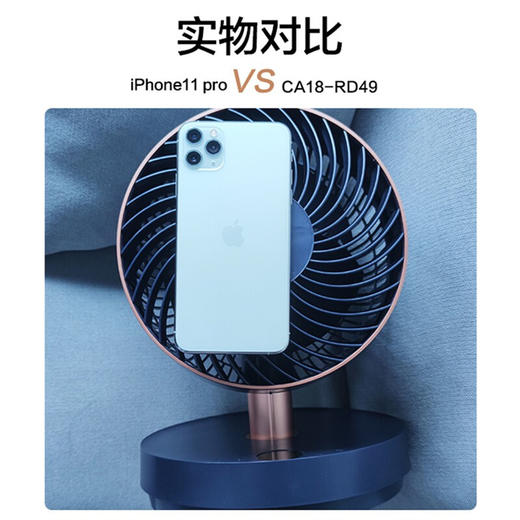 艾美特  潘多拉 户外便携充电风扇CA18-RD49（蓝色） 商品图4