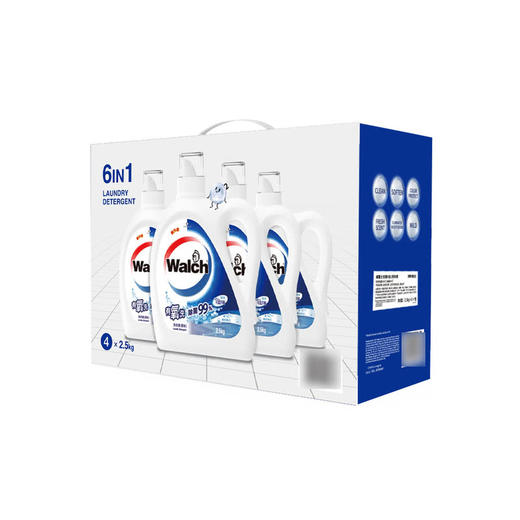 MM 山姆 威露士（Walch）全能6合1洗衣液 棉籽柔白2.5kg*4 商品图4