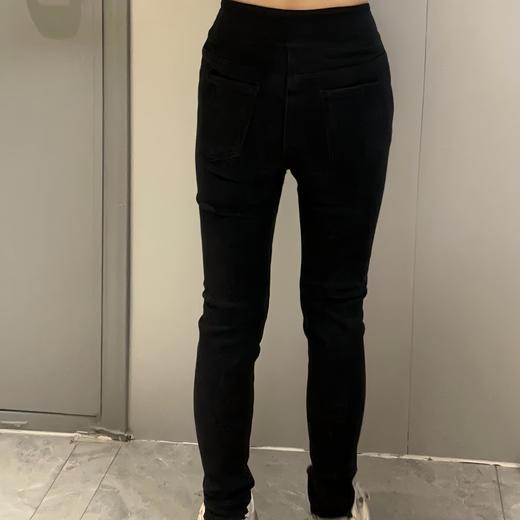 Z1高腰裤脚不车边底抓绒小脚牛仔裤40908 冬季 213154091001 商品图1