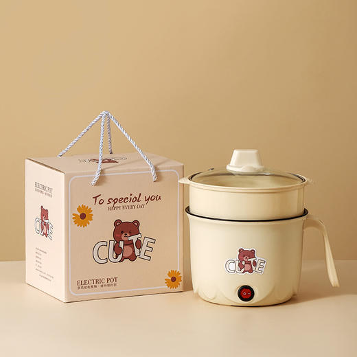 【小熊电煮锅，不沾内胆，安全功率】电煮锅家用多功能电热锅 学生宿舍火锅泡面锅 活动赠送伴手礼电锅-QQ 商品图1