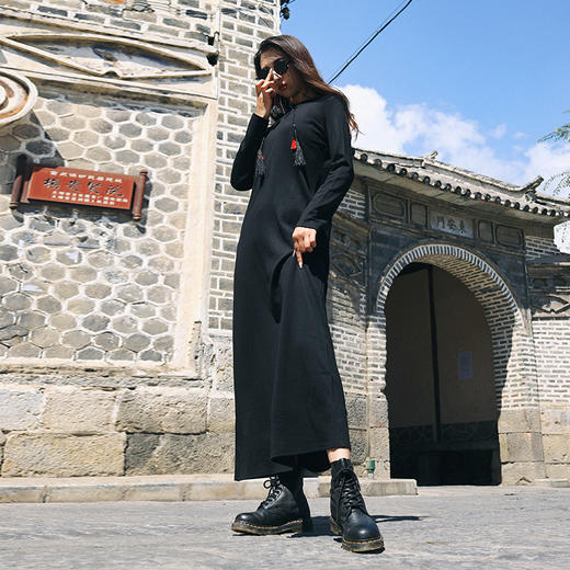 太平盘扣纯色连衣裙 | 黑色百搭经典 红色亮色显白 | 现货加急发 商品图7