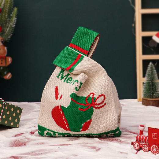 平安夜的礼物袋【圣诞针织袋！节日氛围满满】新款圣诞节礼物礼品袋高级感圣诞小礼品包装平安夜礼物苹果包装盒。ry 商品图6