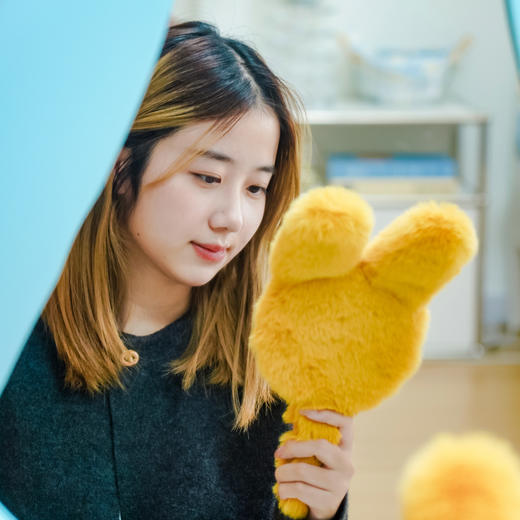 秋冬系列袋鼠团团毛绒手持镜 商品图0