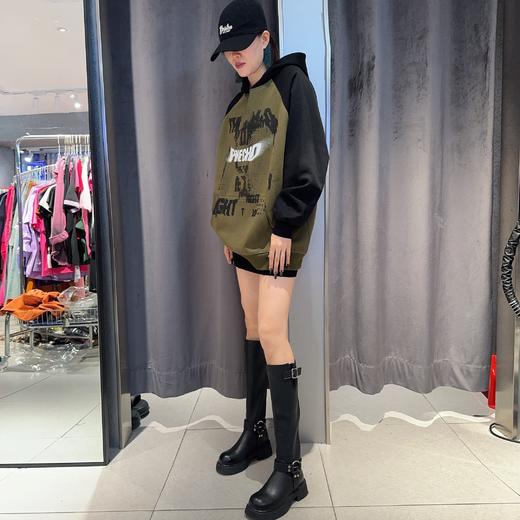 MZ连帽拼色大图长袖卫衣41030（绿） 冬季 144070050321 商品图2