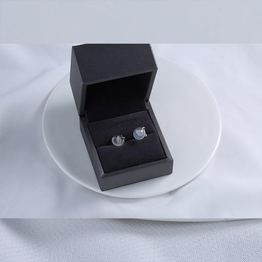 【宏艺珠宝】雅韵福叶·银s925玉髓耳饰 商品图1