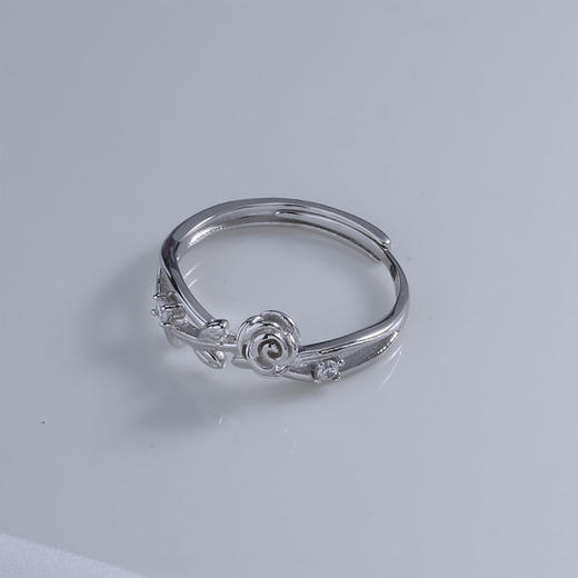 【宏艺珠宝】送你一支玫瑰花·银s925戒指 商品图2