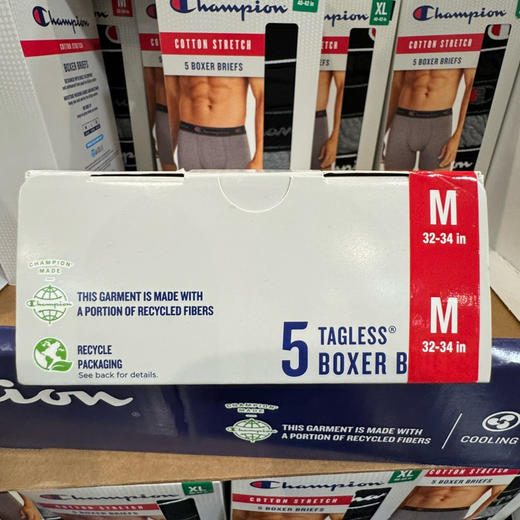 美国🇺🇸直邮特价！238元/5条装🉐包税包邮到手了🔥🎉今年大热的潮牌来啦🎉Champion🏆冠军，男士平角内裤5条装 商品图5