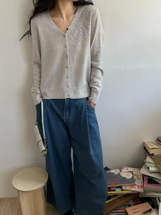 【团购】工厂促销 2款花型 桑蚕丝+羊绒 开衫 巨舒服 软糯 特价团购 商品图6