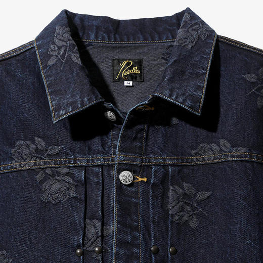 Needles M.W. Jean Jacket - 13oz Denim 玫瑰提花复古牛仔夹克 商品图1