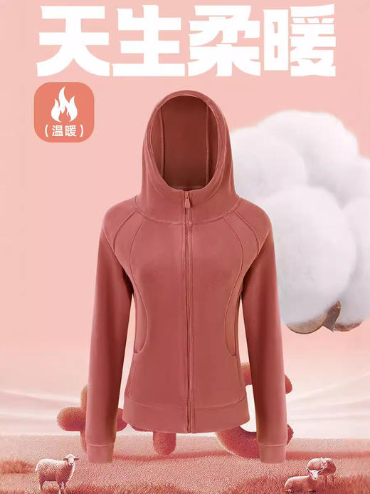 【双面德绒连帽卫衣】秋冬新款 加绒奥粒绒摇粒绒 小个子加厚打底外套 商品图3