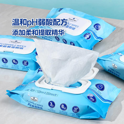 聚便利 X 山姆 Member's Mark 家庭装湿厕纸 1包*40片（133mm*200mm/片） 商品图1