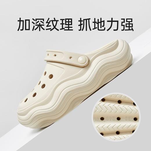 【随意搭都有型，厚底两穿洞洞鞋】优调新款包头洞洞鞋，变EVA材质轻盈舒适，不易脏冲洗方便，厚底增高情侣外穿防滑休闲沙滩鞋半拖鞋QQ 商品图2