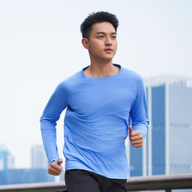 多威款长袖T恤男圆领衫健身跑步运动服2342359