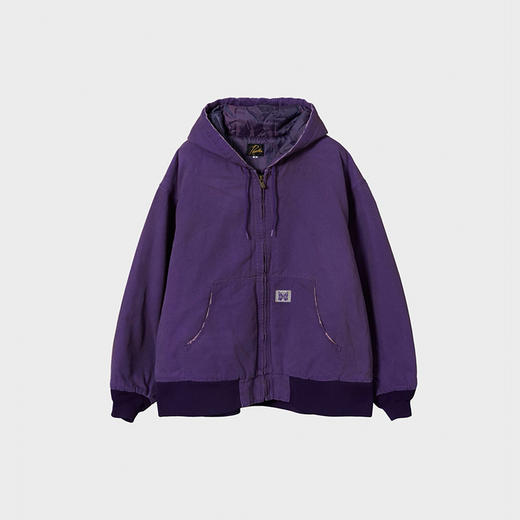 Needles Zipped Work Hoody 水洗破坏加工内胆夹棉连帽工装夹克 商品图3