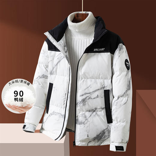 【时尚撞色拼接】罗蒙秋冬男装潮流男士外套百搭休闲羽绒服男舒适保暖羽绒服男 商品图4