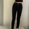 Z1高腰裤脚不车边底抓绒小脚牛仔裤40908 冬季 213154091001 商品缩略图0
