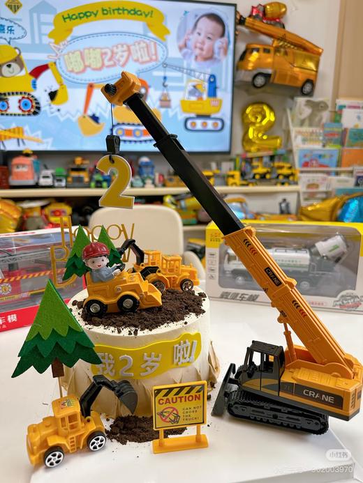 「男孩」工程车蛋糕 挖掘机 工程队 商品图1