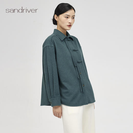 西藏羊绒呢新中式衬衫SJF96W309N 商品图5