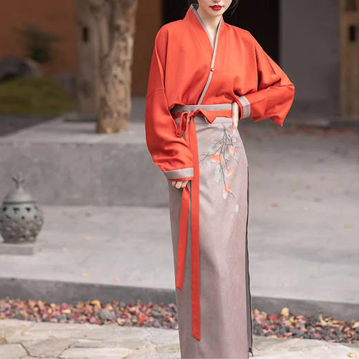 裁缝学苑AS364羊毛双面呢交领上衣外套印花裙三件套装纸样女装样板图纸 商品图1