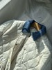 贝壳三 撞色翻领牛仔拼接菱格绗缝棉服大口袋直筒女士棉衣A110431 商品缩略图4