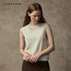 Famecoco范可儿经典奢感绵羊毛混纺圆领无袖背心简约羊毛针织吊带FAC8CA010 商品缩略图1