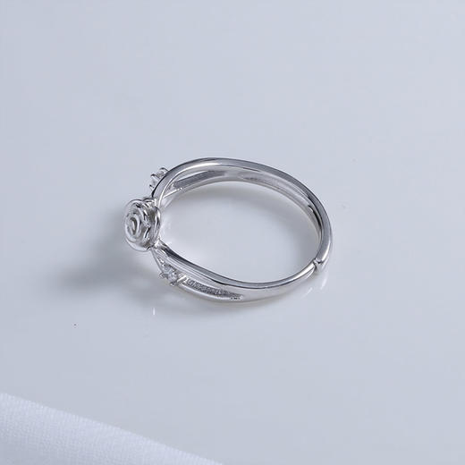 【宏艺珠宝】送你一支玫瑰花·银s925戒指 商品图1