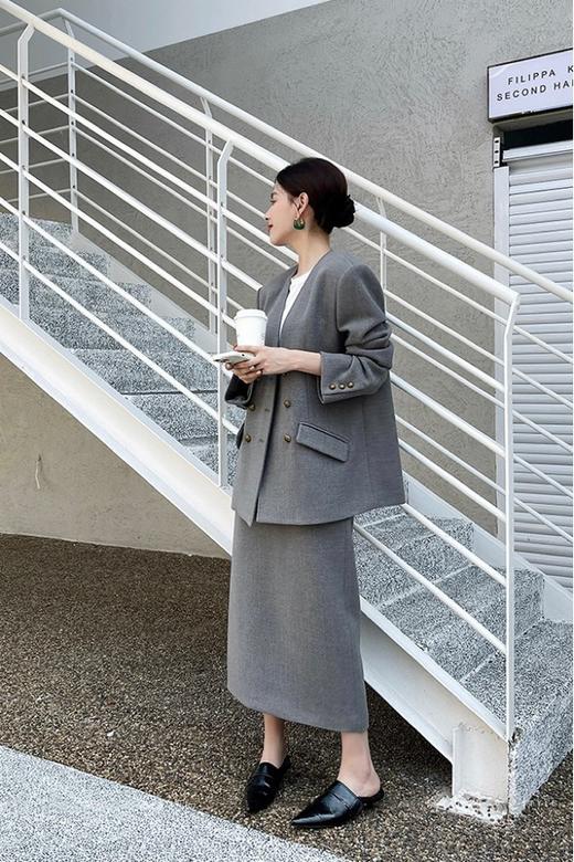 Le Malene 高级感极简西装半裙套装 19149 商品图4