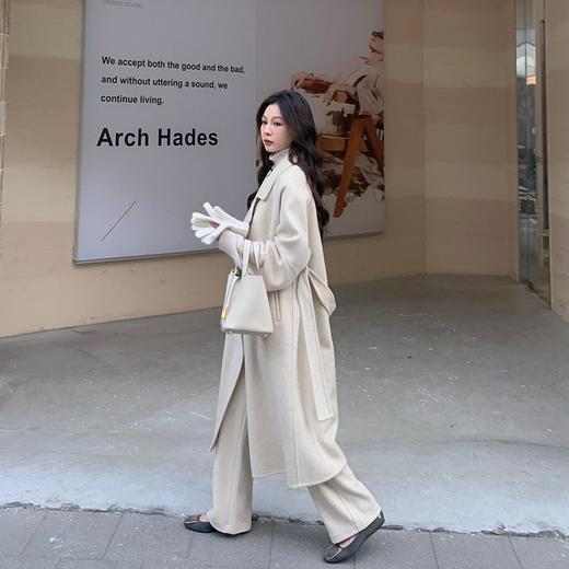 金蘑菇菇 "黑标骆驼大衣"/ 15%驼绒绒+85%羊毛. 加厚双面呢大衣 商品图0