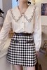 amadella 黑白菱形高腰拼皮半裙 14158 商品缩略图5