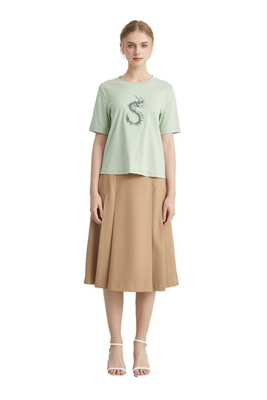 VIVIAN LIU薇薇安刘R2417301梅春女装新款圆领亮片短袖针织衫 商品图5