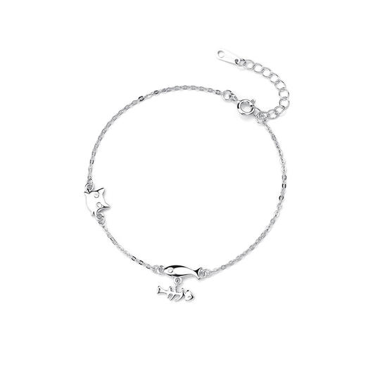 【可爱猫鱼】S999银手链【YXS-L857】 商品图4