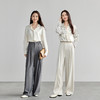 【内购】25年春通勤系列都市白领高级窄版阔腿裤女垂感显瘦直筒休闲西装裤-57880 商品缩略图1