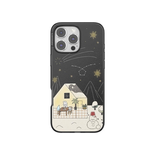 【房间·手机壳】银河雪屋 POPCASE手机壳 MagSafe Popcase磁吸款 黑色 雪人 卡通 iPhone 16/15/14/13 商品图4