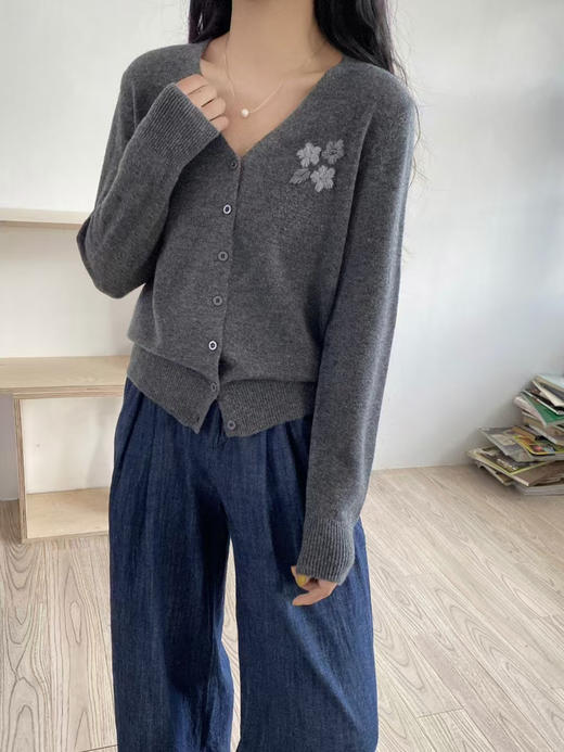 【团购】工厂促销 2款花型 桑蚕丝+羊绒 开衫 巨舒服 软糯 特价团购 商品图4