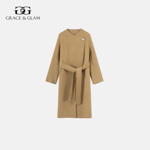 Grace&Glam 经典一粒扣气质羊毛双面呢子大衣 商品图0