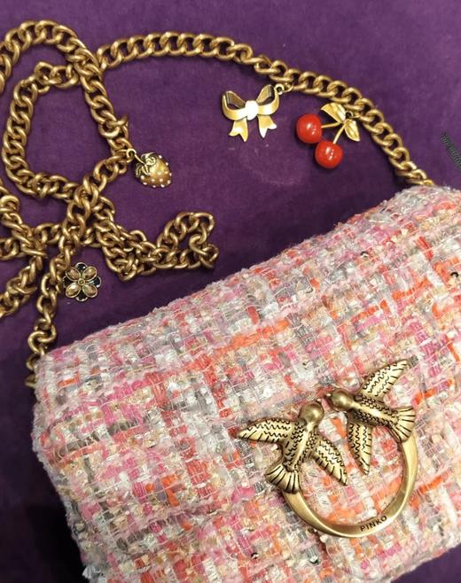 PINKO女士经典秋冬粗花枕头燕子包【G】 商品图1