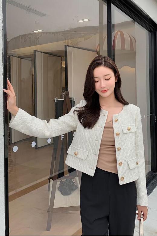 Le Malene 小香风圆领短款西装外套 14346 商品图1