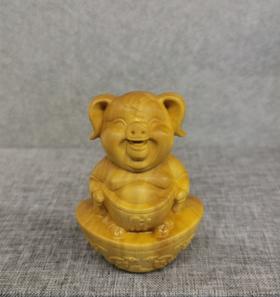 招财猪°黄杨木摆件