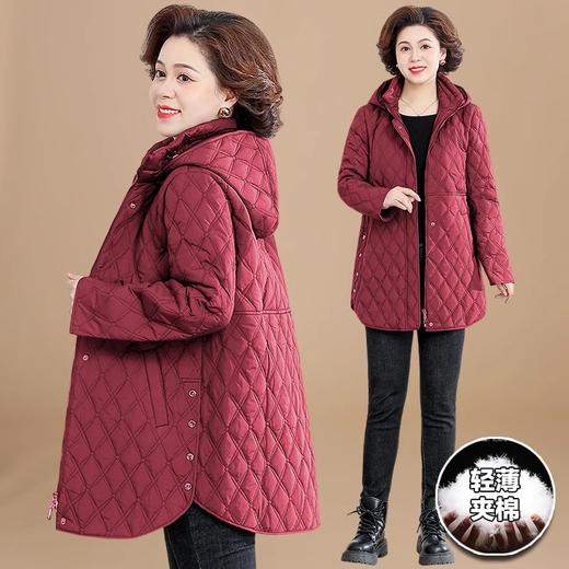 A6066妈妈春秋外套轻薄羽绒棉服加肥加大码中老年人棉衣女奶奶秋冬棉袄 商品图2