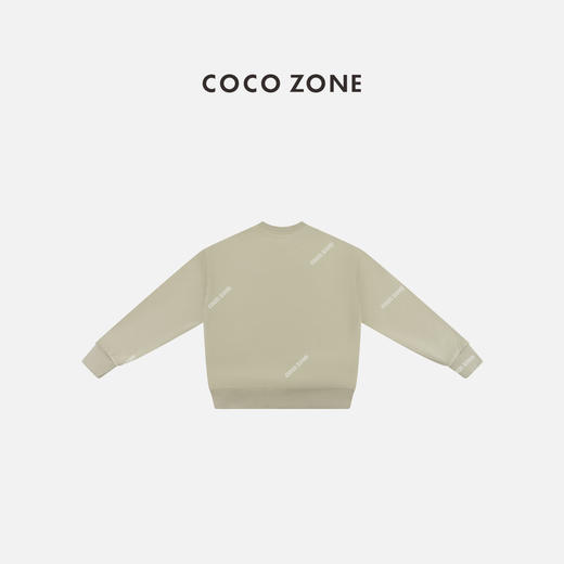 COCO ZONE 复古慵懒风字母圆领长袖套头卫衣CC1D2517 商品图1
