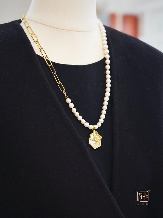 天然巴洛克珍珠O字金属多用项链 商品图9
