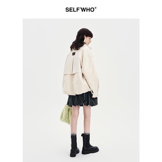 SELFWHO白鸭绒双头拉链羽绒服外套女2024冬宽松保暖防风飞行夹克 商品图2