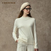 Famecoco范可儿纯色螺纹半高领长袖套头毛衣H版型圆领简约羊毛衫FAC8DB009 商品缩略图3