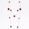 yszz-11001法式安可拉红琉璃贝珠双圈项链-RJ022 商品缩略图4