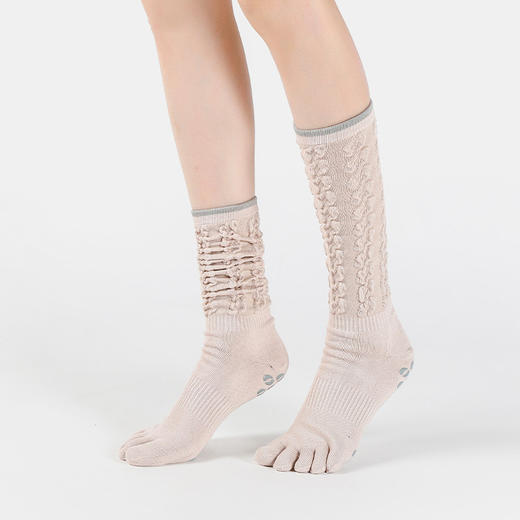 【买一赠一】 瑜伽袜子五趾袜高筒防滑袜女普拉提袜子地板袜堆堆袜子 商品图1